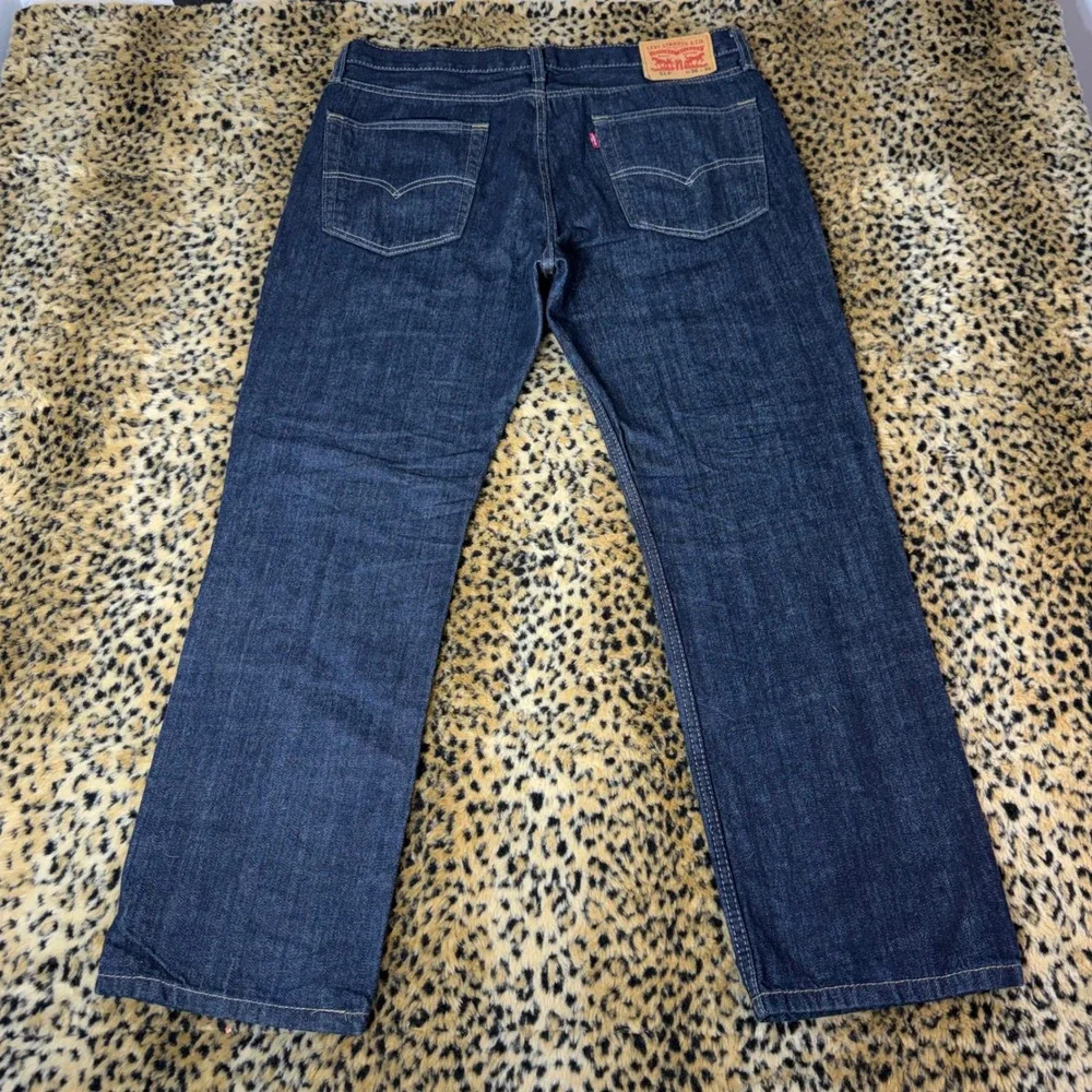Levis 514 Straight Fit Jeans Mens 36x30 Dark Wash Blue Indigo Denim Pants Mexico